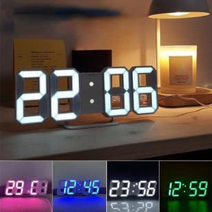 1PC LED Nordic Digital Alarm Electronic Clocks Wall Clocks Hanging Watch Table Clock USB LED Digital Table Wall Clock