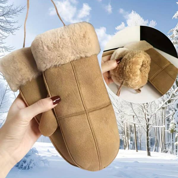 1 Pair of Outdoor Snowboarding Riding Gloves, Winter Warm Touchscreen Gloves, Windproof Fingerless Ski Gloves