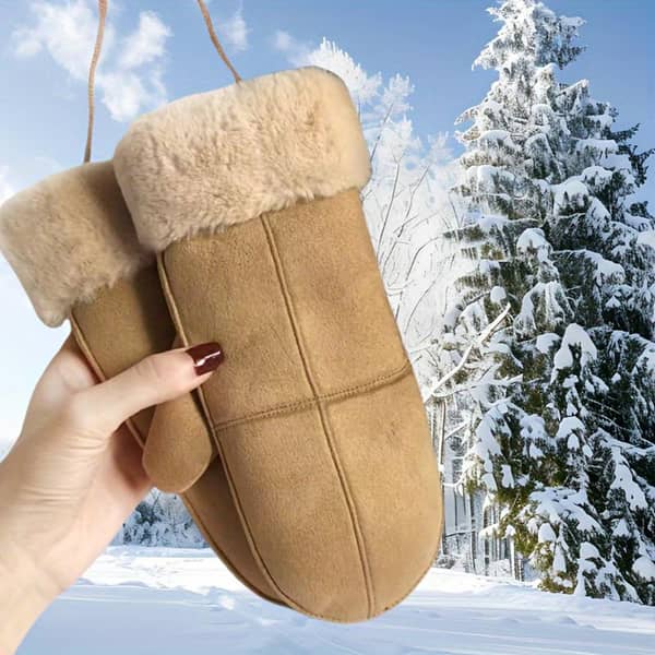 1 Pair of Outdoor Snowboarding Riding Gloves, Winter Warm Touchscreen Gloves, Windproof Fingerless Ski Gloves