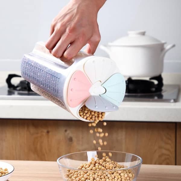 Kitchen Storage Box Food Storage Box Kitchen Supplies Grain Tank Moisture-Proof Sealed Cans Transparent Organizers(1500/2000/2500/3000ML)