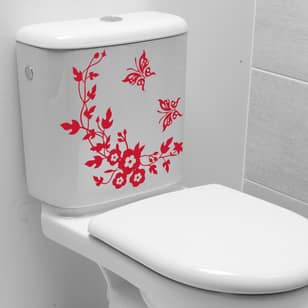 Butterfly Flower Vine Bathroom Wall Stickers Home Decoration Wallpaper Wall Decals For Toilet Decorative Sticker Home Decor