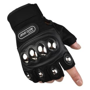 Tactical Gloves with Stainless Steel Knuckle Guard - Full & Half Finger for Combat, Boxing & Outdoor Protection