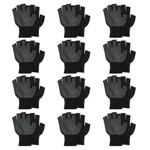 12Pair Fingerless Glove Nonslip Half Fingers Glove Breathable Fitness Gloves